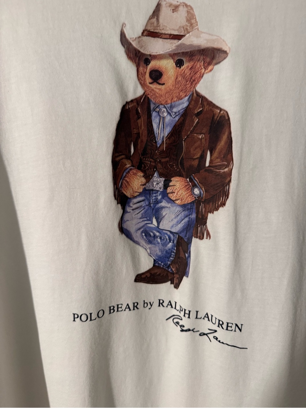 Ralph Lauren Denim & Supply Rare Polo Bear Cowboy Long Sleeve Shirt Size XL - Picture 2 of 7